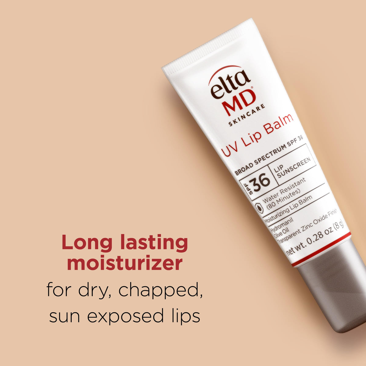 Wheat EltaMD UV Lip Balm Sunscreen, Transparent Zinc Oxide, SPF 30