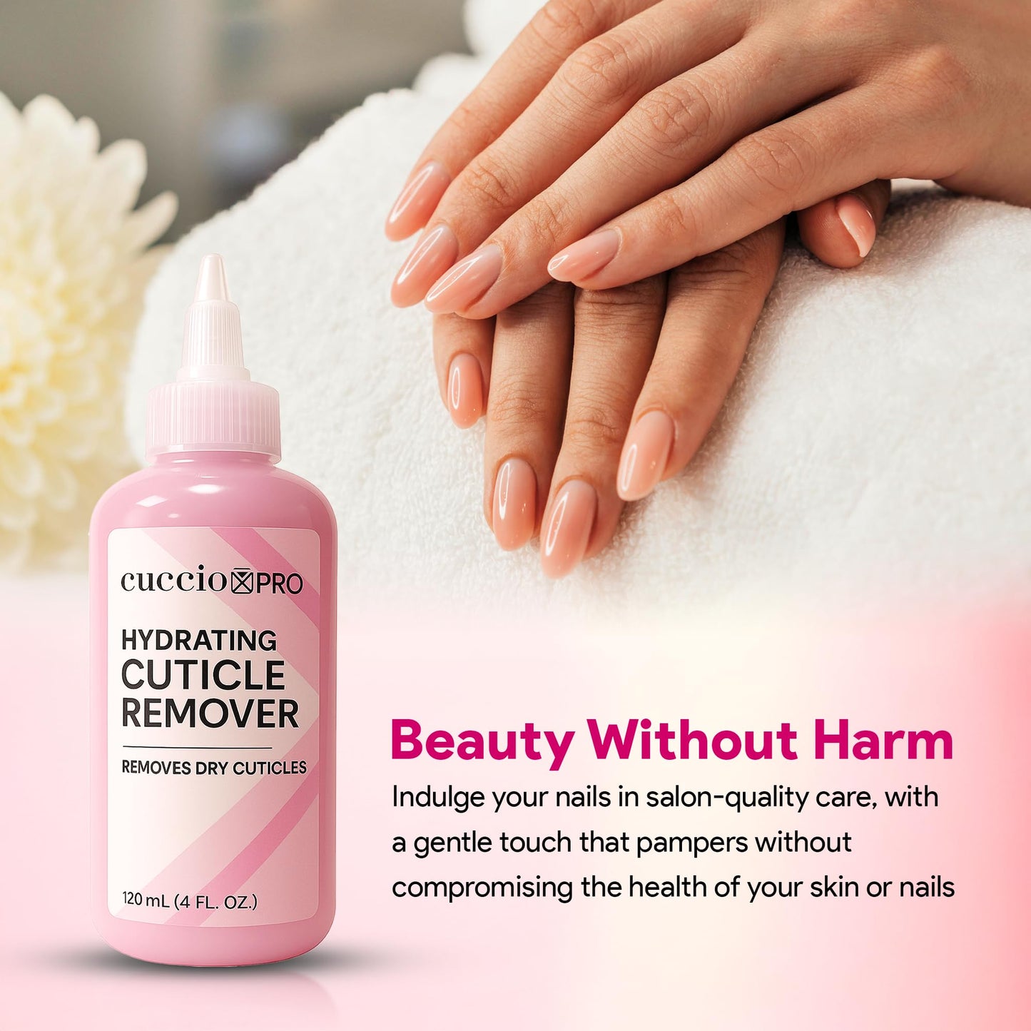 Misty Rose Cuccio Pro Hydrating Cuticle Remover 4 fl oz – Professional Fast-Acting Cuticle Softener & Remover for Dry, Rough Cuticles, Moisturizing Lanolin-Infused Formula for Healthy Nails