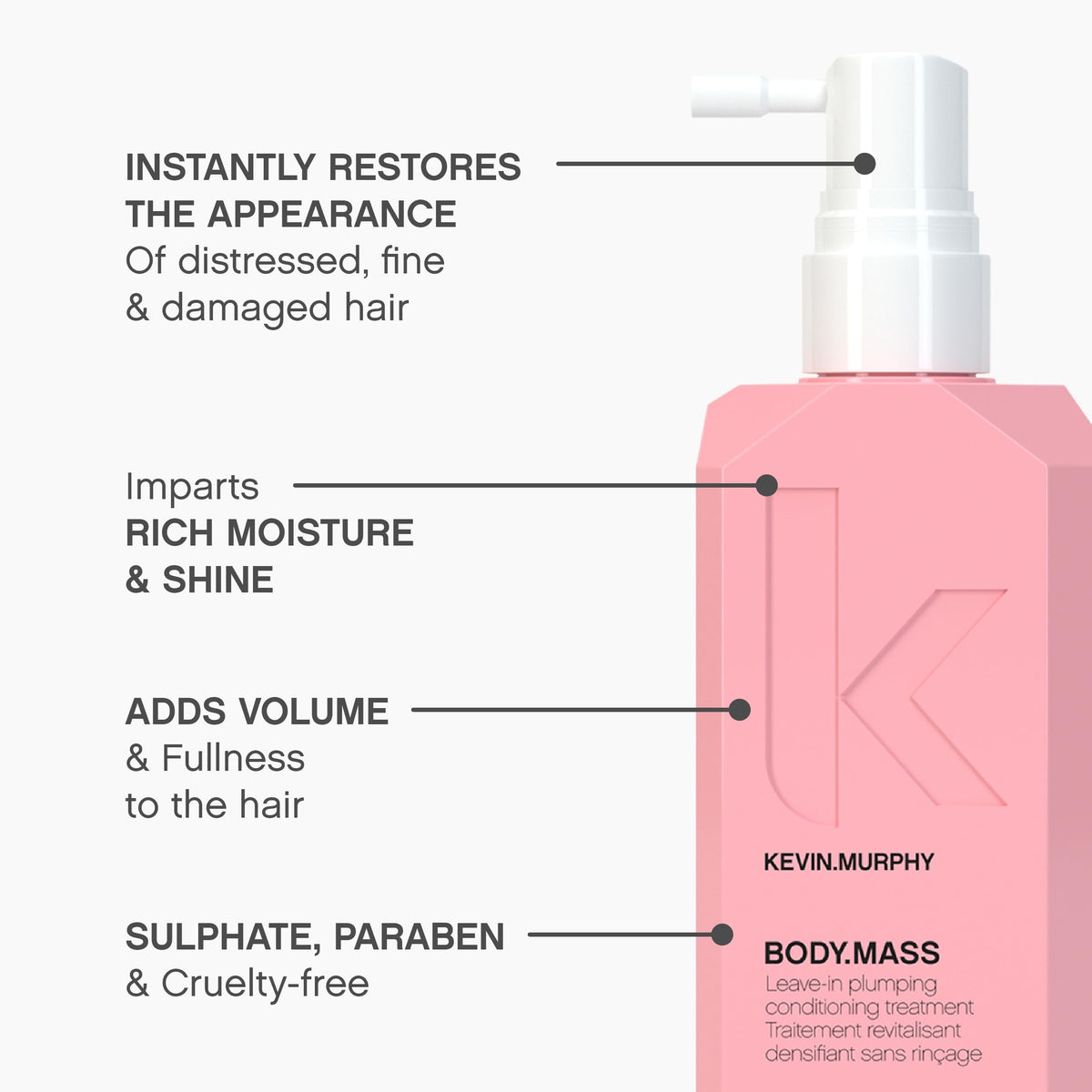White Smoke Kevin.Murphy Body.Mass Leave-In Plumping Treatment (For Thinning Hair) 100ml/3.4oz by Kevin Murphy