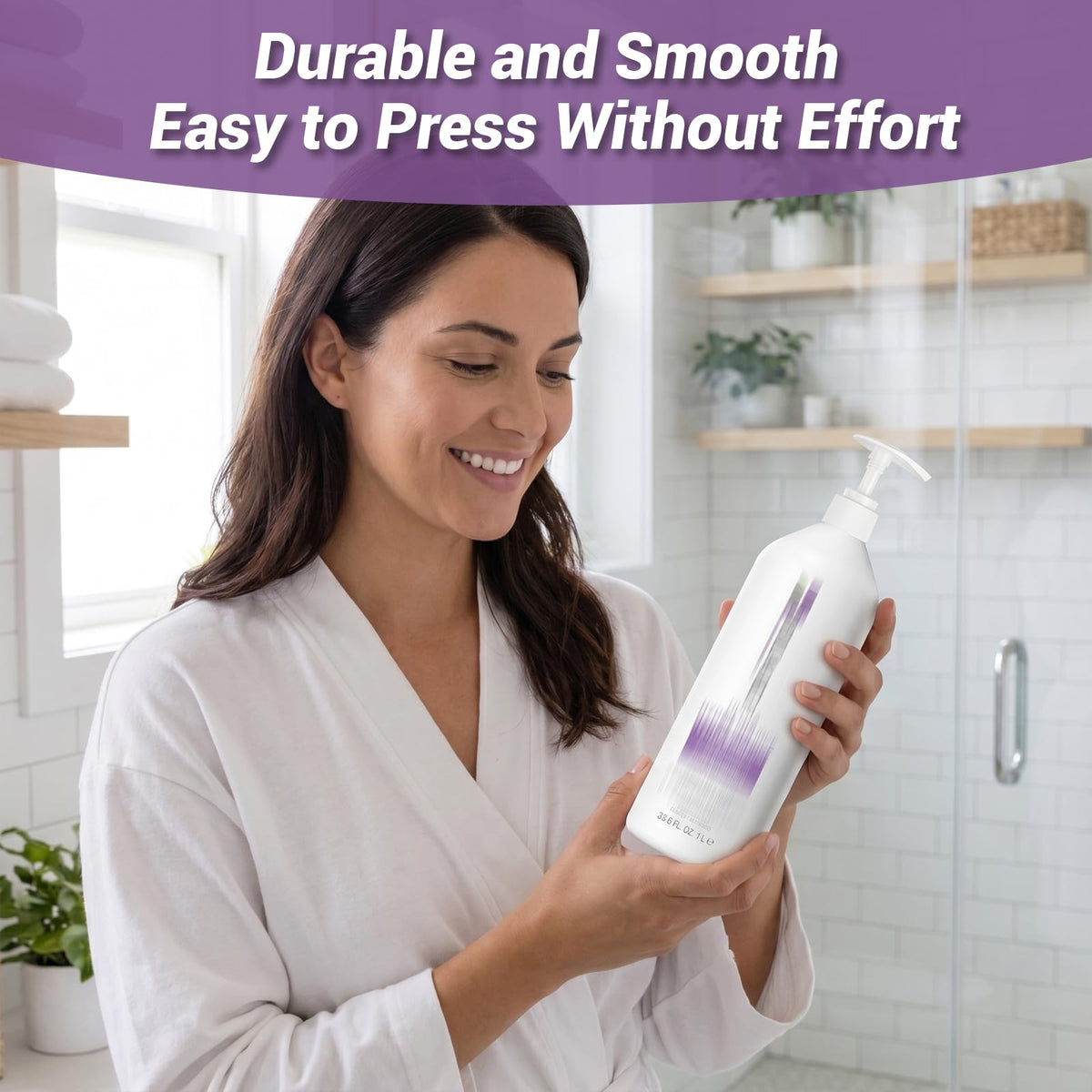 Gray 3-Pack Shampoo&Conditioner Liter Pump Compatible with Biolage 33.8oz Bottle