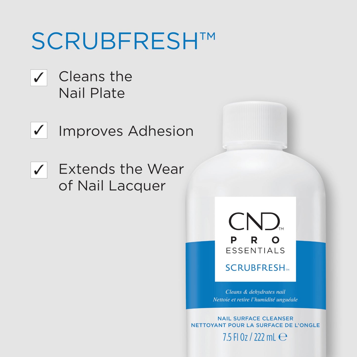Lavender CND SCRUBFRESH Nail Surface Cleaner (Packaging May Vary), 7.5 fl oz