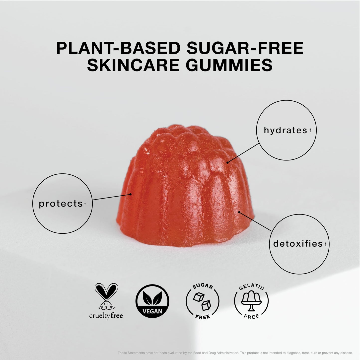 Light Gray IMARAÏS BEAUTY by Sommer Ray Glow Skincare Gummy - Vegan Squalane, Vitamin-C, Marine Algae - Lemon Flavored - 60 Gummies / 162 g.