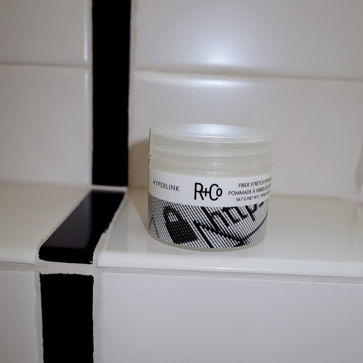 Dark Gray R+Co HYPERLINK Fiber Stretch Pomade – Full Case, Texturizing & Styling Hair Pomade, Adds Definition & Flexible Hold, All Hair Types