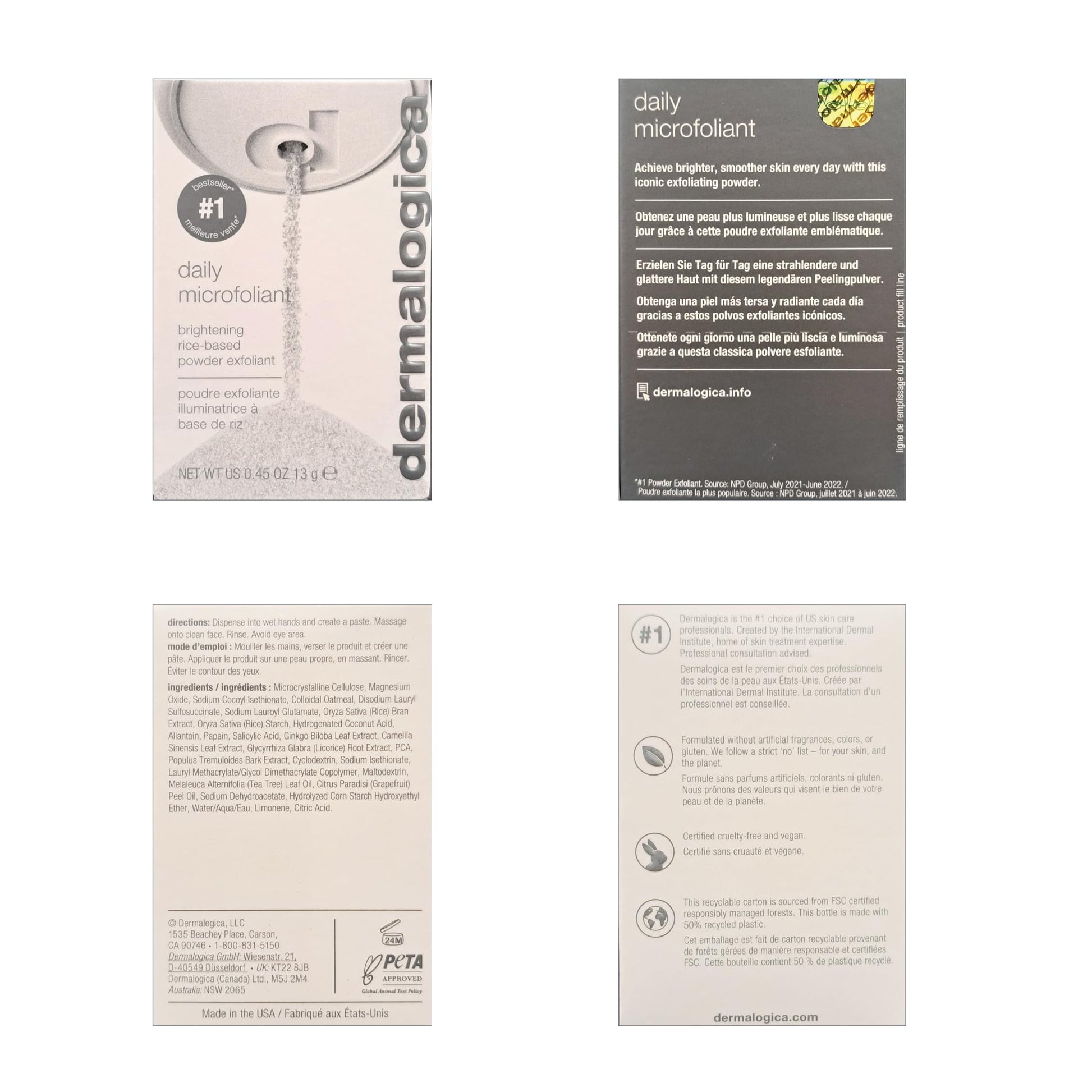 White Smoke Dermalogica Daily Microfoliant, Face Exfoliator Scrub Powder with Salicylic Acid and Papaya Enzyme, Achieve Brighter, Smoother Skin Daily, 0.45 oz