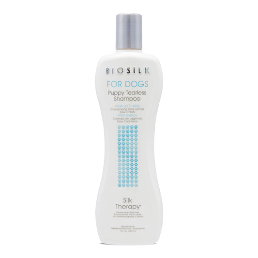 Lavender BioSilk for Dogs Puppy Tearless Shampoo, Gentle Dog Wash with Silk Proteins, Paraben and Sulfate Free Formula Helps Clean and Condition Coats for Puppies and Dogs, 12 Fl Oz