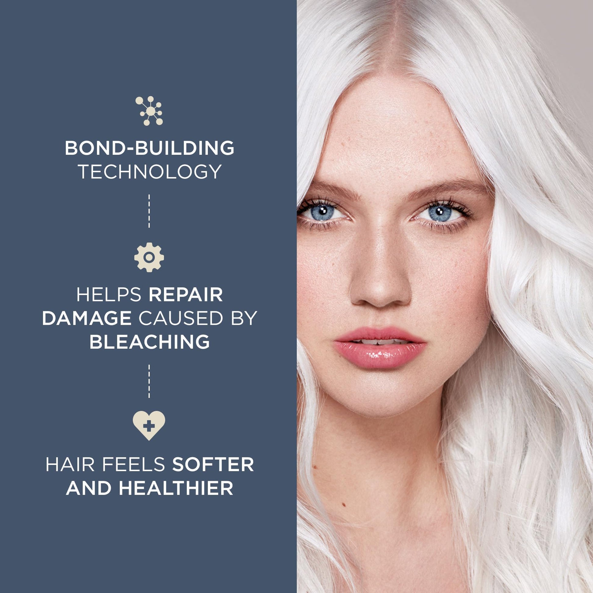 Dark Slate Gray Jerome Russell Bblonde Ice White Post Blonding Toner - Semi Permanent Hair Dye Kit for Pre Lightened & Blonde Hair with Brazil Nut Oil, No Ammonia & Vegan