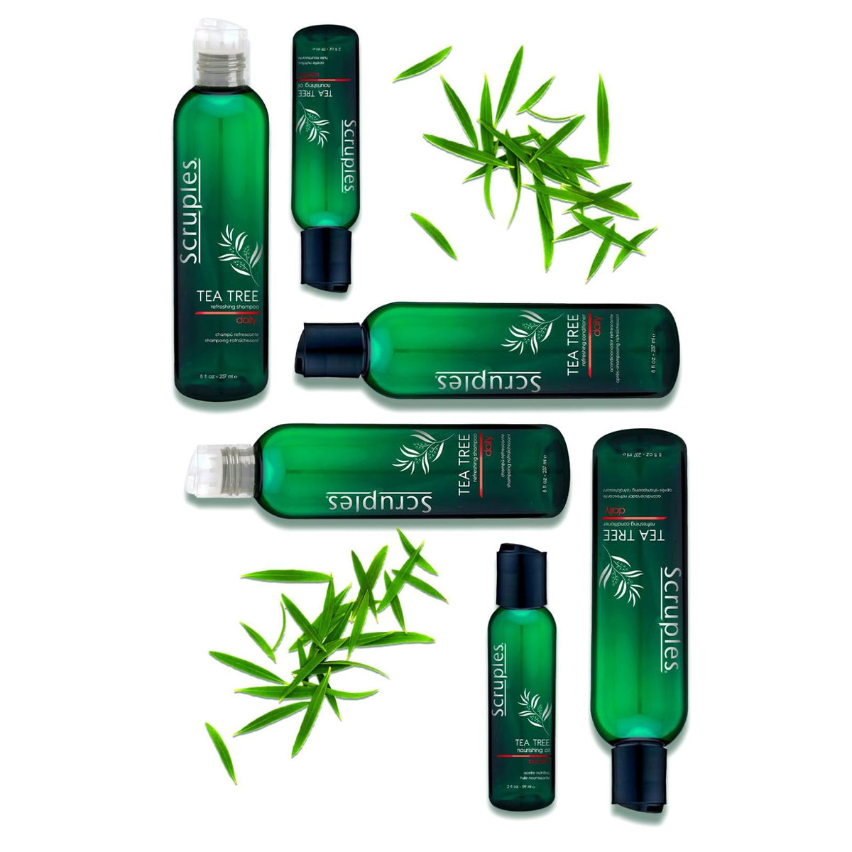 White Smoke Scruples Tea Tree Hair Oil - Nourishing Hair Moisturizer, Scalp Oil and Detangler - Hair Protectant Infused with Tea Tree Oil & Vitamin E - Stimulates Hair Growth (2oz)