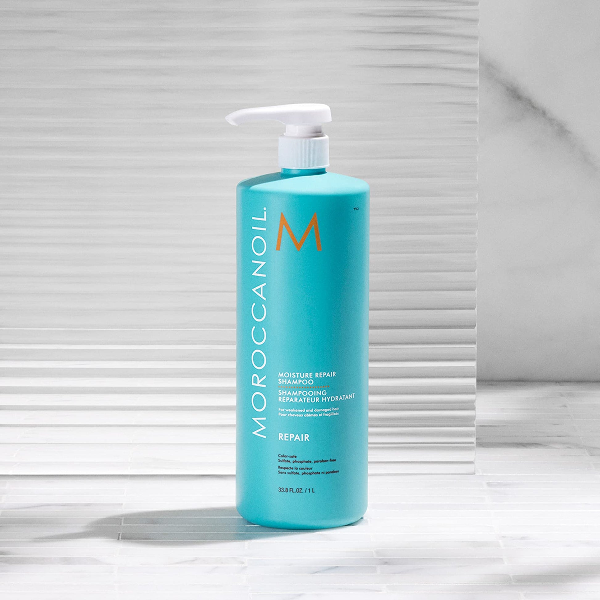 Gray Moroccanoil Moisture Repair Shampoo, 33.8 Fl. Oz.