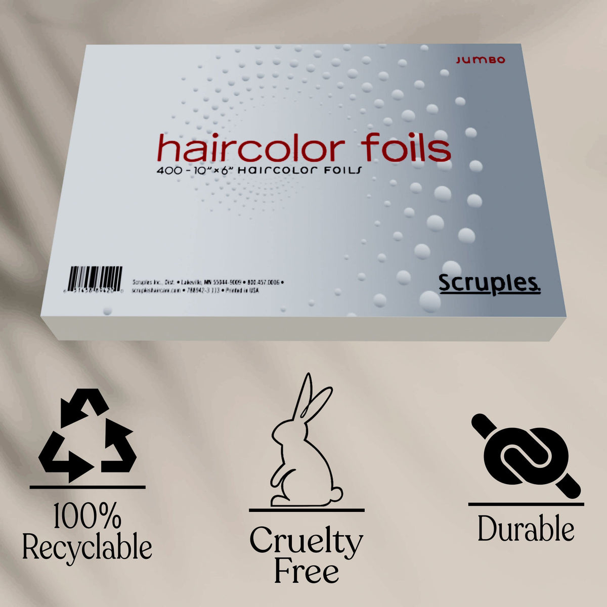 Gray SCRUPLES ALUMINUM FOIL PRECUT 400-PK