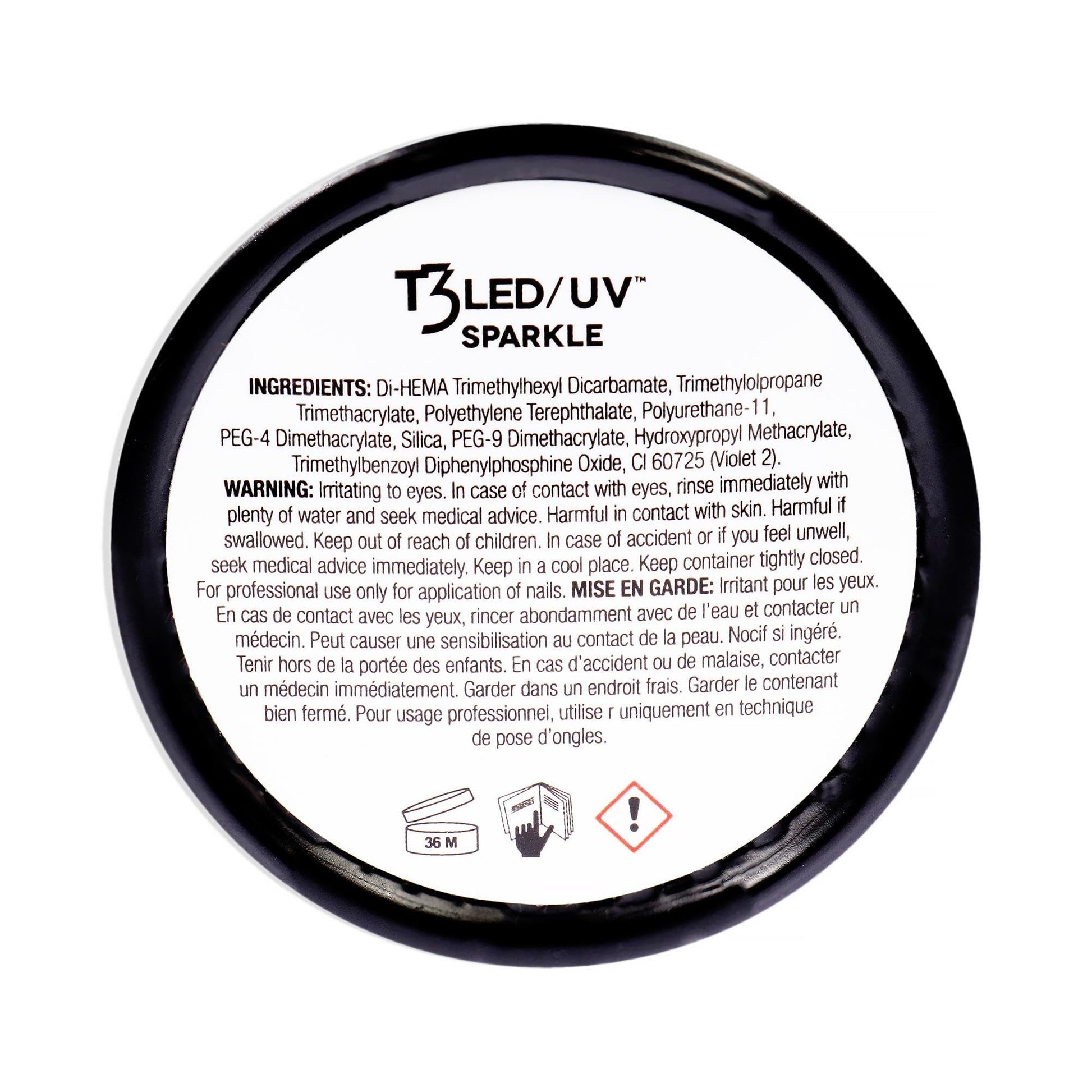 White Smoke Cuccio Pro T3 LED/UV Cool Cure Versatility Gel - Self-Levelling - Incredibly Flexible - Strong Adhesion - High Shine Finish - Fast Application - Quick Cure - Blue Bling - 1 Oz Nail Gel