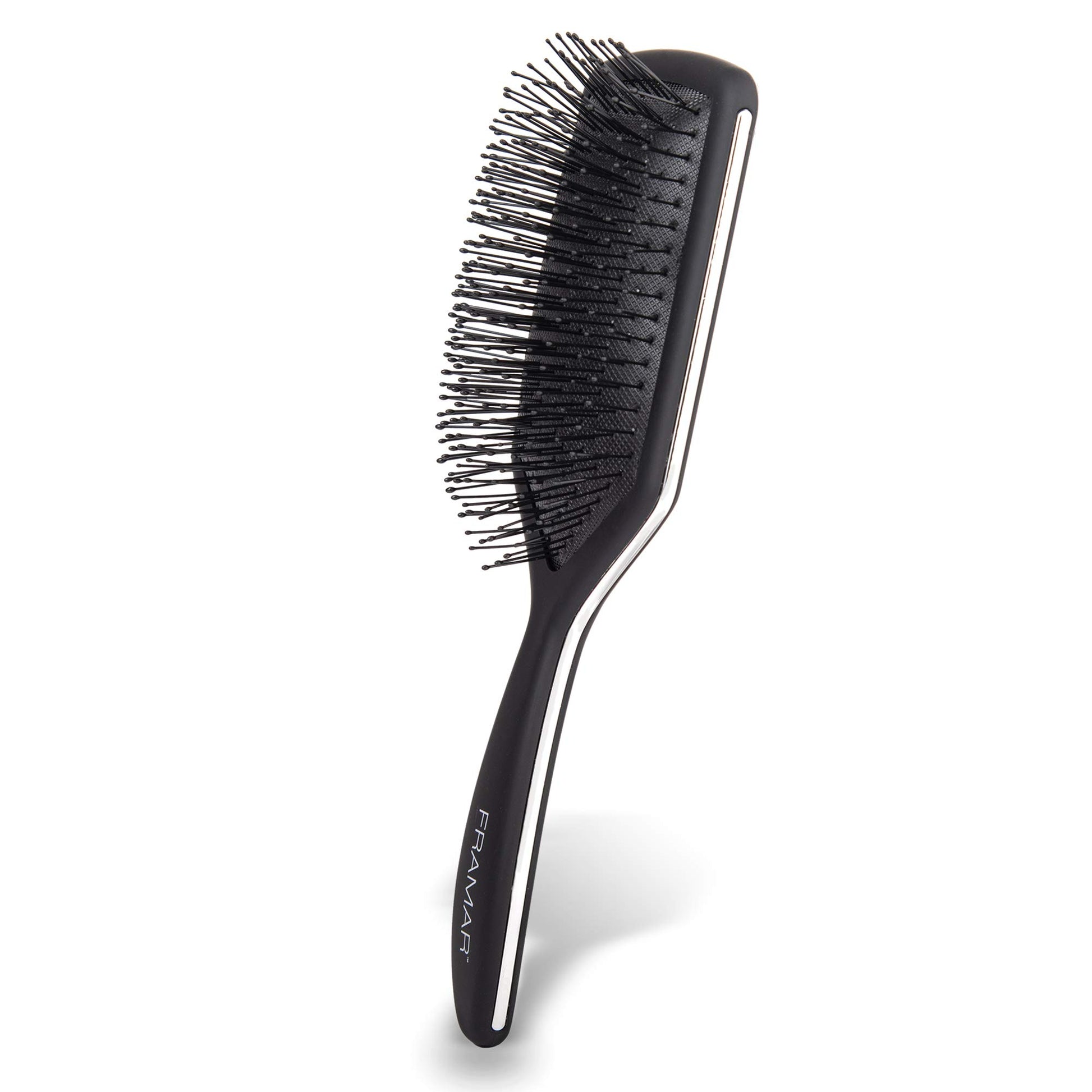 White Smoke FRAMAR Black Paddle Hair Brush For Women – Wet Paddle Brush Detangler For Thick Hair Brushes For Women, Hairbrush – Reduces Breakage
