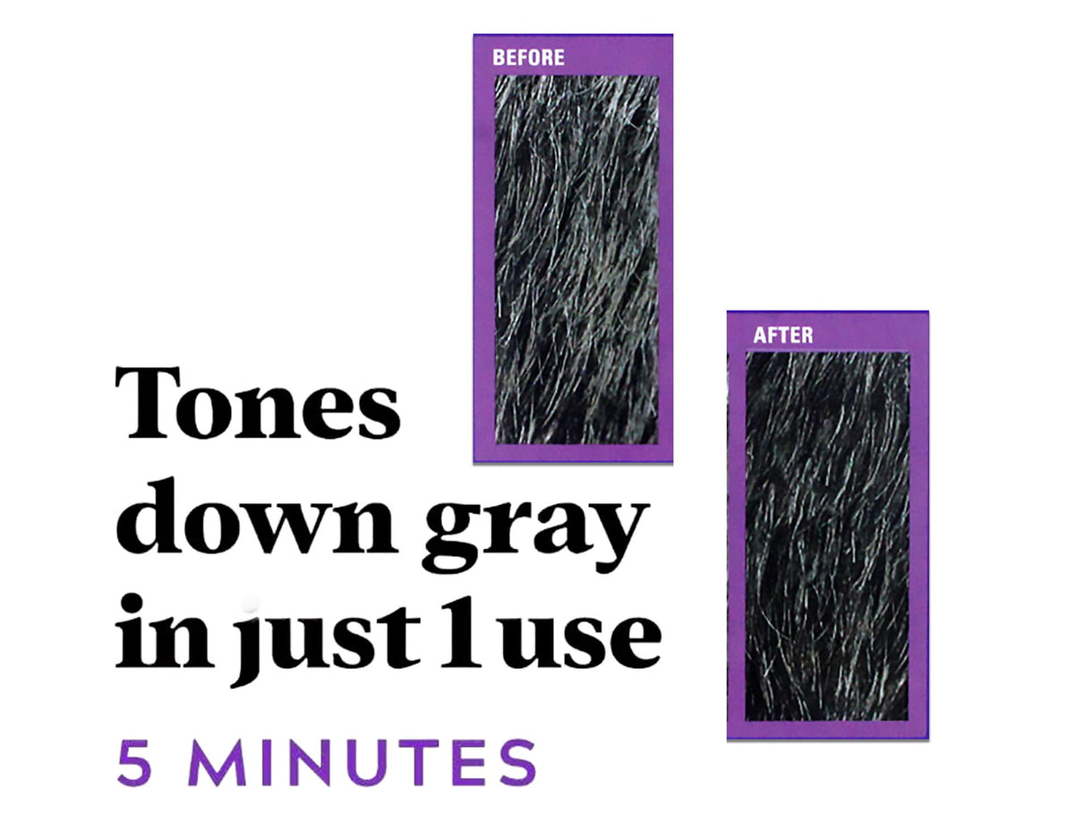 White Smoke Just For Men Touch of Gray Men's Hair Color, Dark Brown-Black