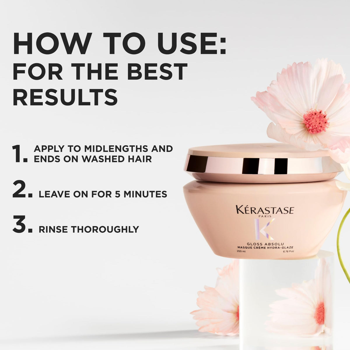 Lavender KÉRASTASE Gloss Absolu High Shine Anti Frizz Mask For Medium To Thick Hair