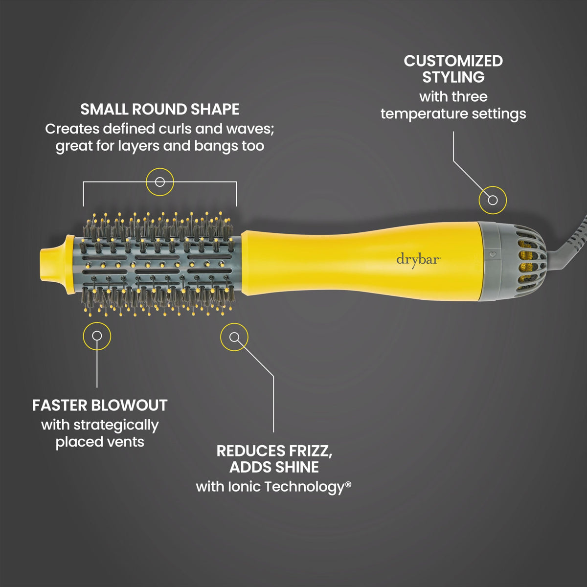Dim Gray Drybar Blow-Dryer Brush Shot Collection