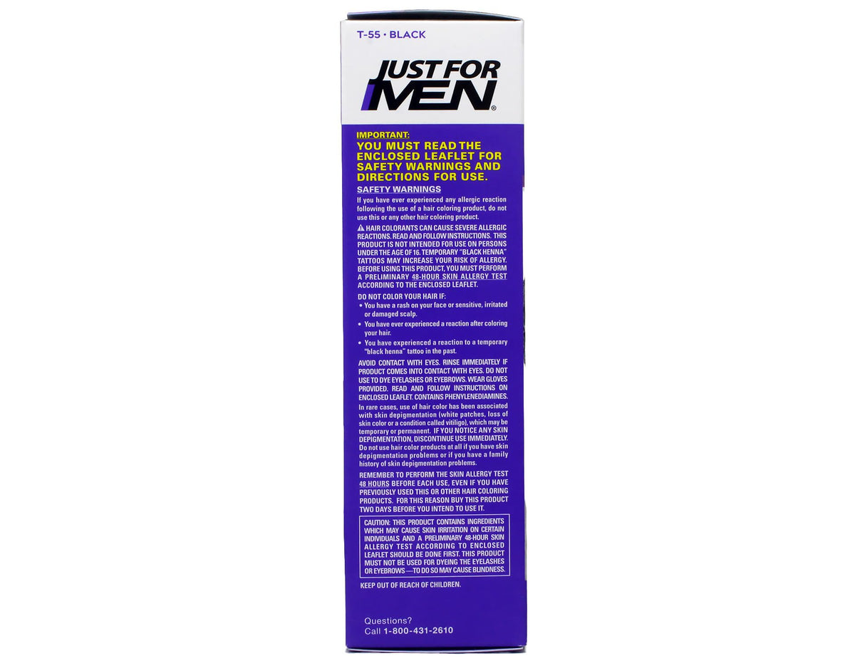 Slate Blue Just For Men Touch of Gray Men's Hair Color, Dark Brown-Black