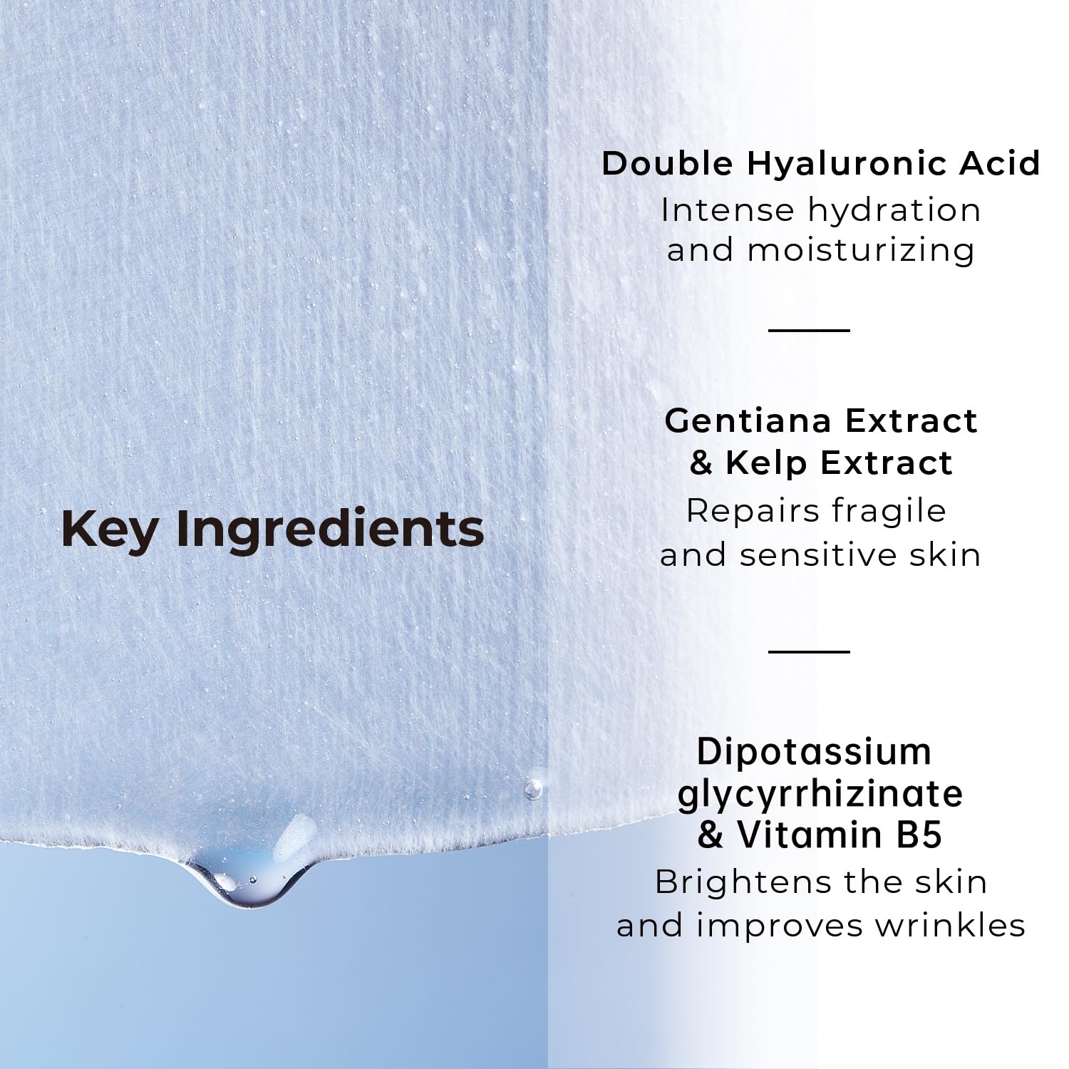 White Smoke +WIS+ Hyaluronic Acid Face Mask 24 EA with Hyaluronic Acid Serum and Vitamin B5, Facial Mask for Dry Skin, Anti-Aging Mask to Plump and Repair Dehydrated Skin, Safe on Sensitive Skin,gifts for women