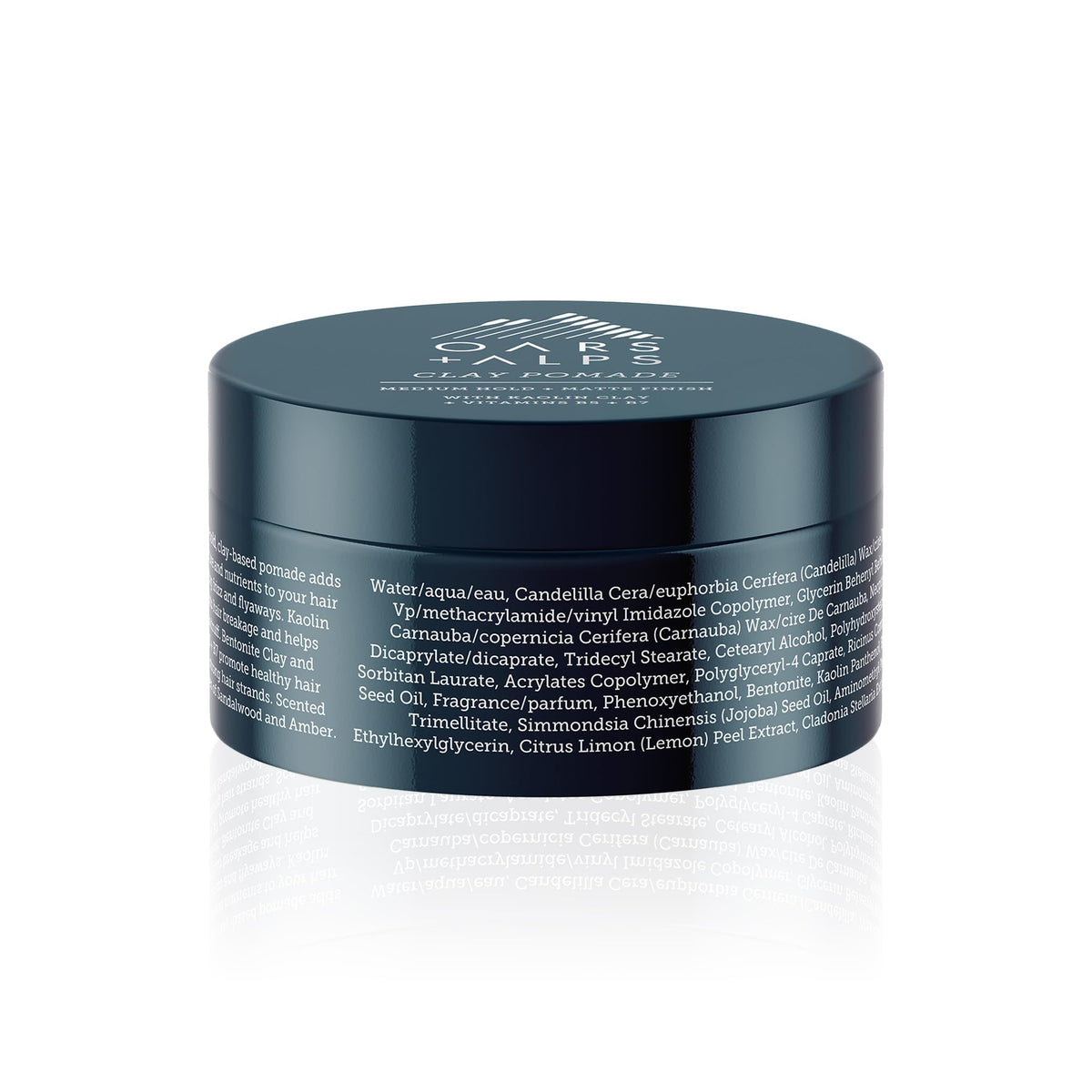 Dim Gray Oars + Alps Clay Hair Pomade for Men with Biotin, Kaolin Oil, Bentonite Clay, Jojoba Oil, Vitamin B7 & B5, Promotes Hair Growth, Medium Hold, Matte Finish, Reduces Frizz, 2oz