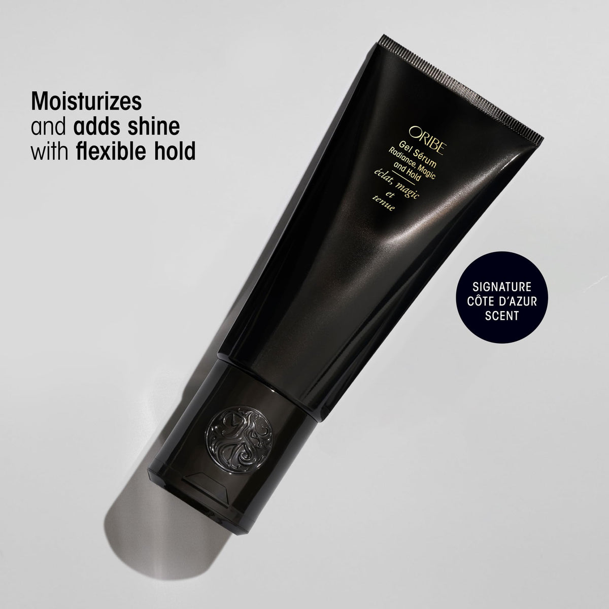 Light Gray Oribe Gel Serum - Smooths Hair & Adds Shine For Polished Blowouts - 5oz