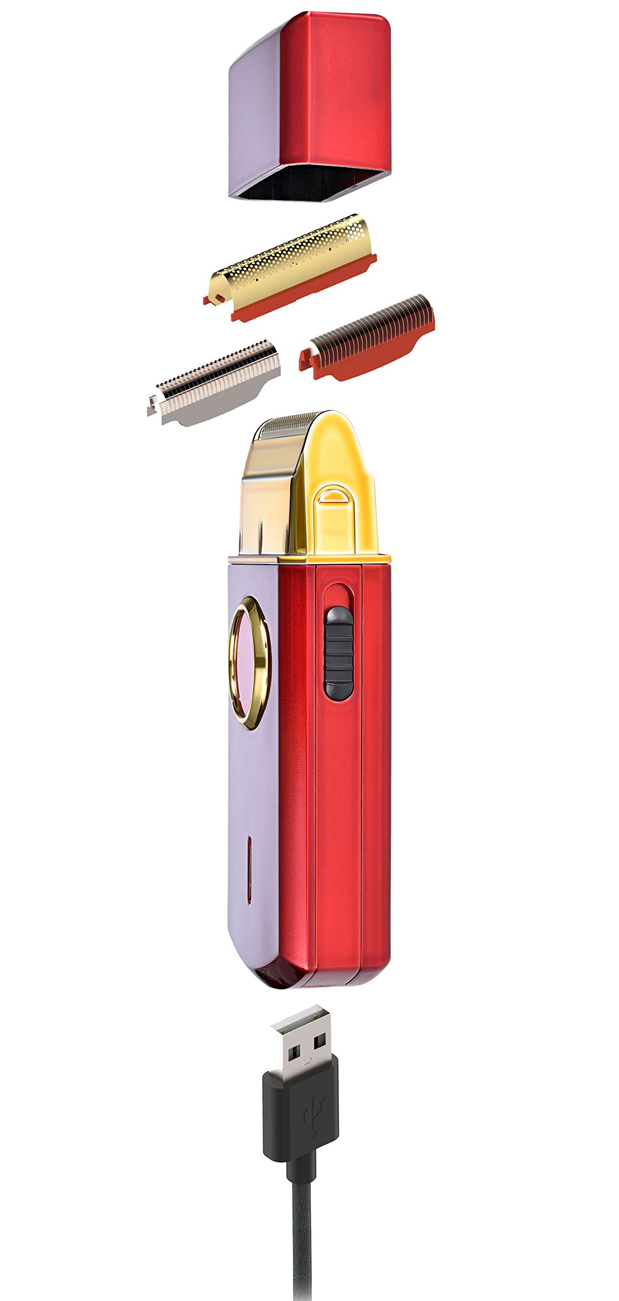 White Smoke StyleCraft Uno Cordless Single Foil Shaver, Mini Travel Size, Portable, Gold Titanium Premium Head, Turbocharged Motor