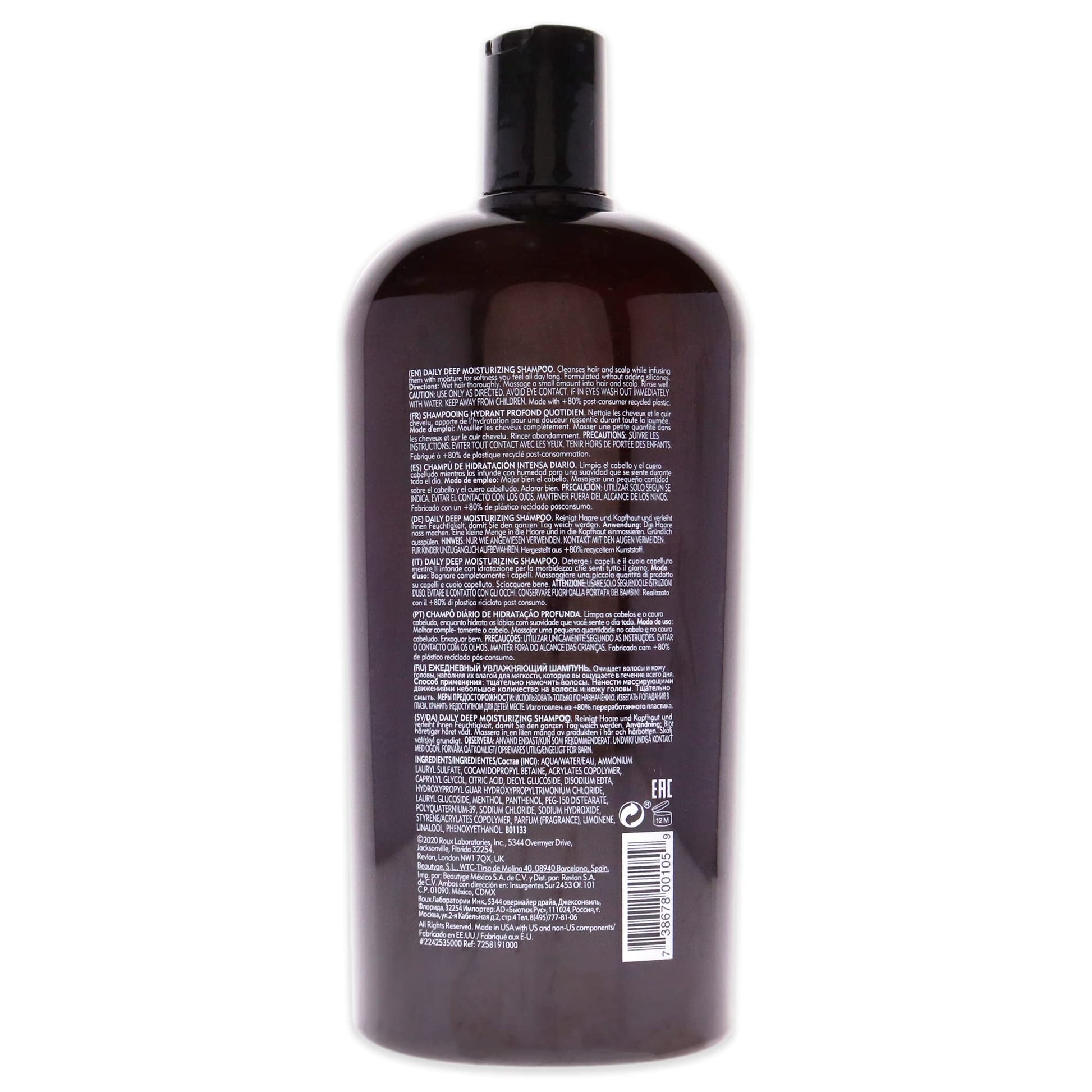 White Smoke American Crew Daily Moisturizing Shampoo, 33.8 Ounce