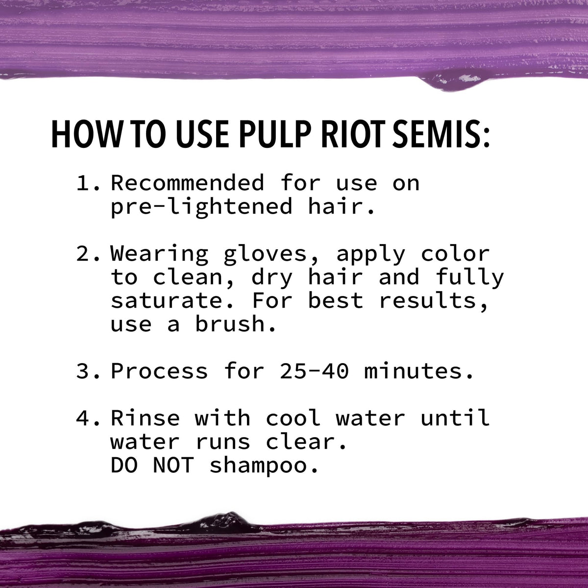 White Smoke Pulp Riot Dark Matter Semi Permanent Hair Color – Electric Violet, 4 oz