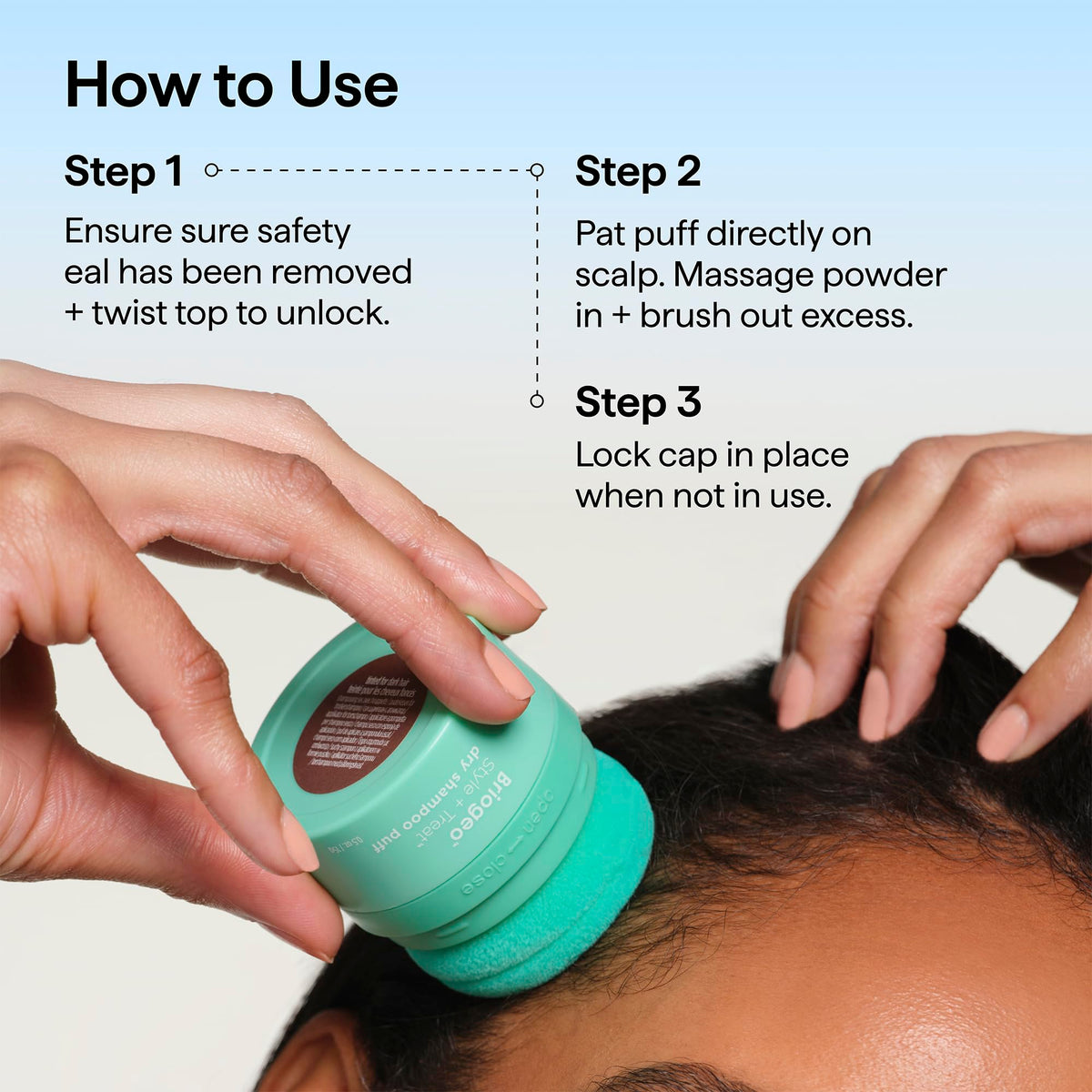 Lavender Briogeo Style + Treat Tinted Dry Shampoo Puff | Non-Aerosol & Talc-Free