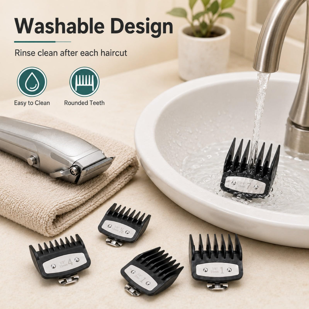 Light Gray 10PCS Clipper Guards Set for StyleCraft Saber 2 2024 2025 2026+