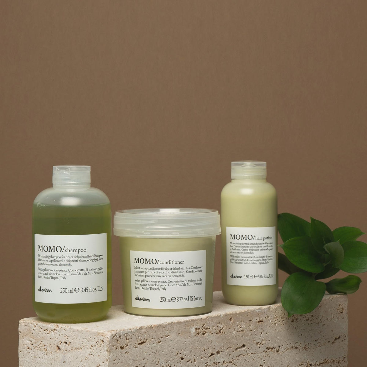 Dim Gray Davines MOMO Shampoo Rich Deep Moisturizing Hydration For Dry Hair
