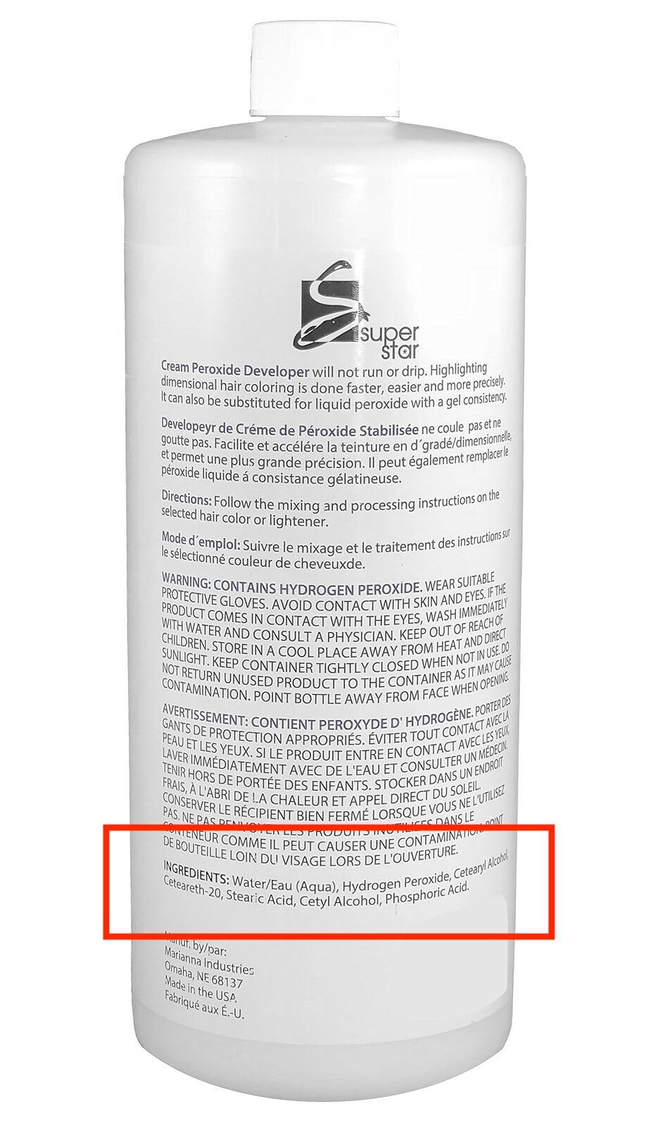 White Smoke Super Star Cream Peroxide Developer 40 Volume - 16 Oz