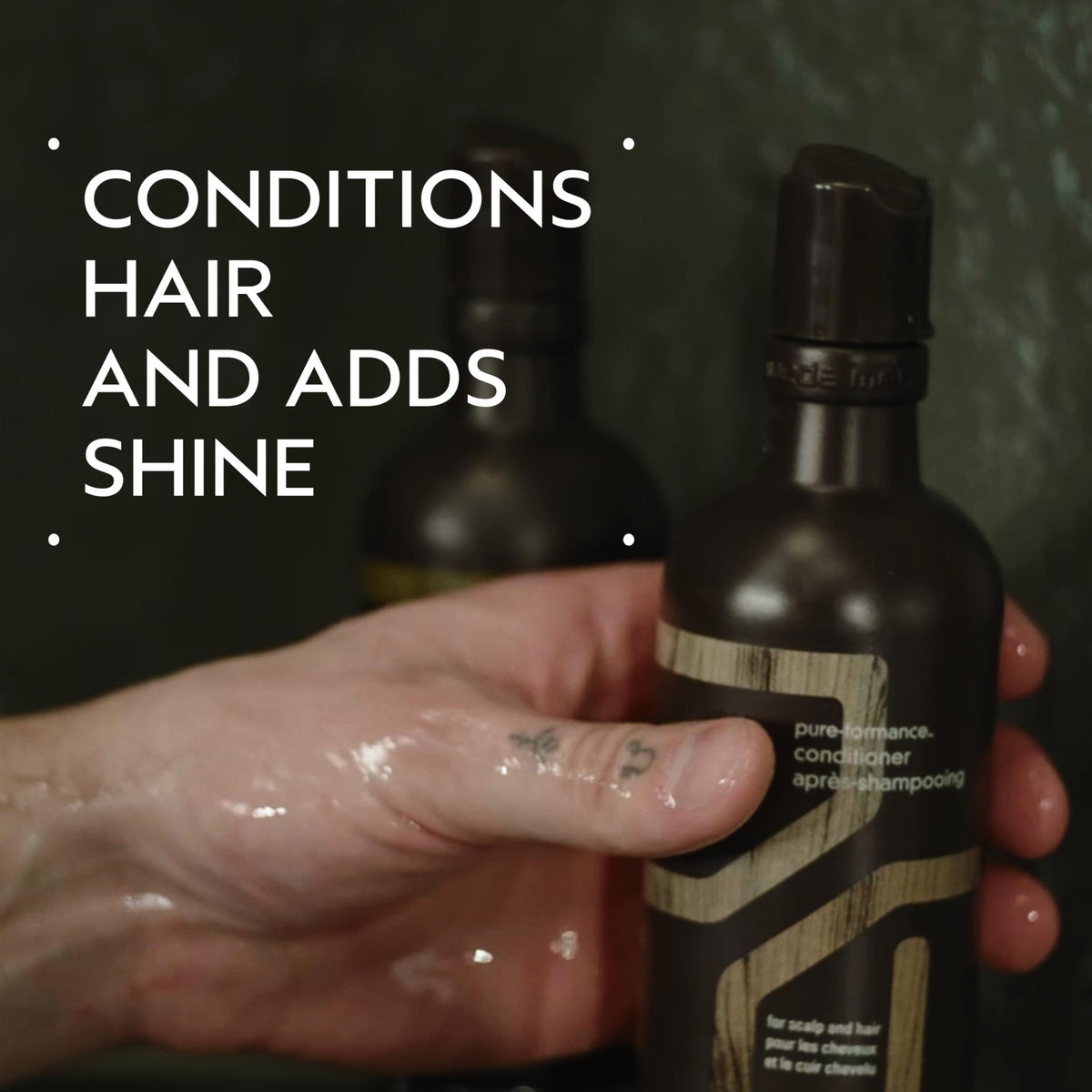 Black Aveda Men Pure-Formance Conditioner | Daily Lightweight Conditioner for Men’s Hair | Conditions and Adds Shine | 99% Naturally Derived*, 10 Fl Oz
