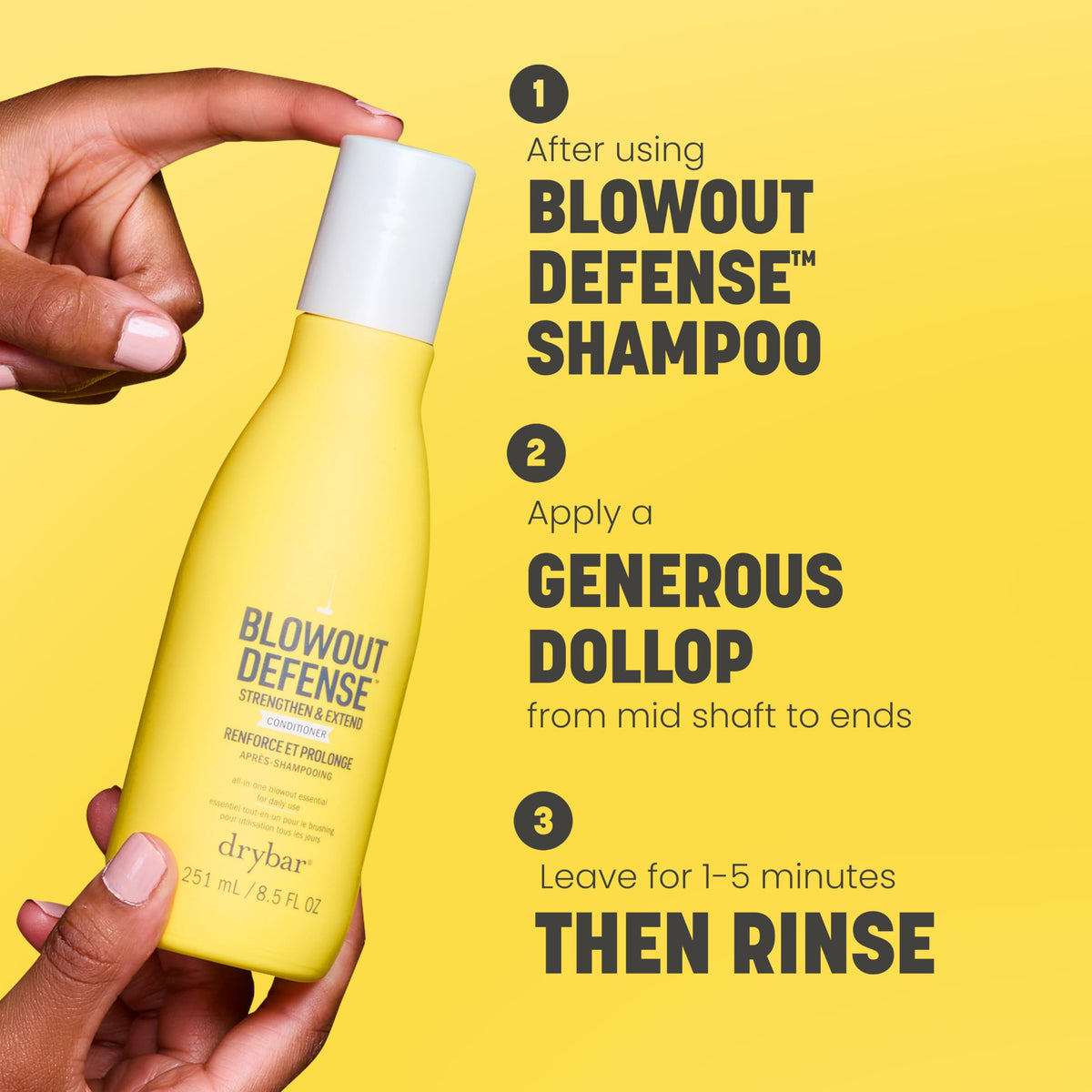 Sandy Brown Drybar Blowout Defense Strengthen & Extend Conditioner, 3 oz