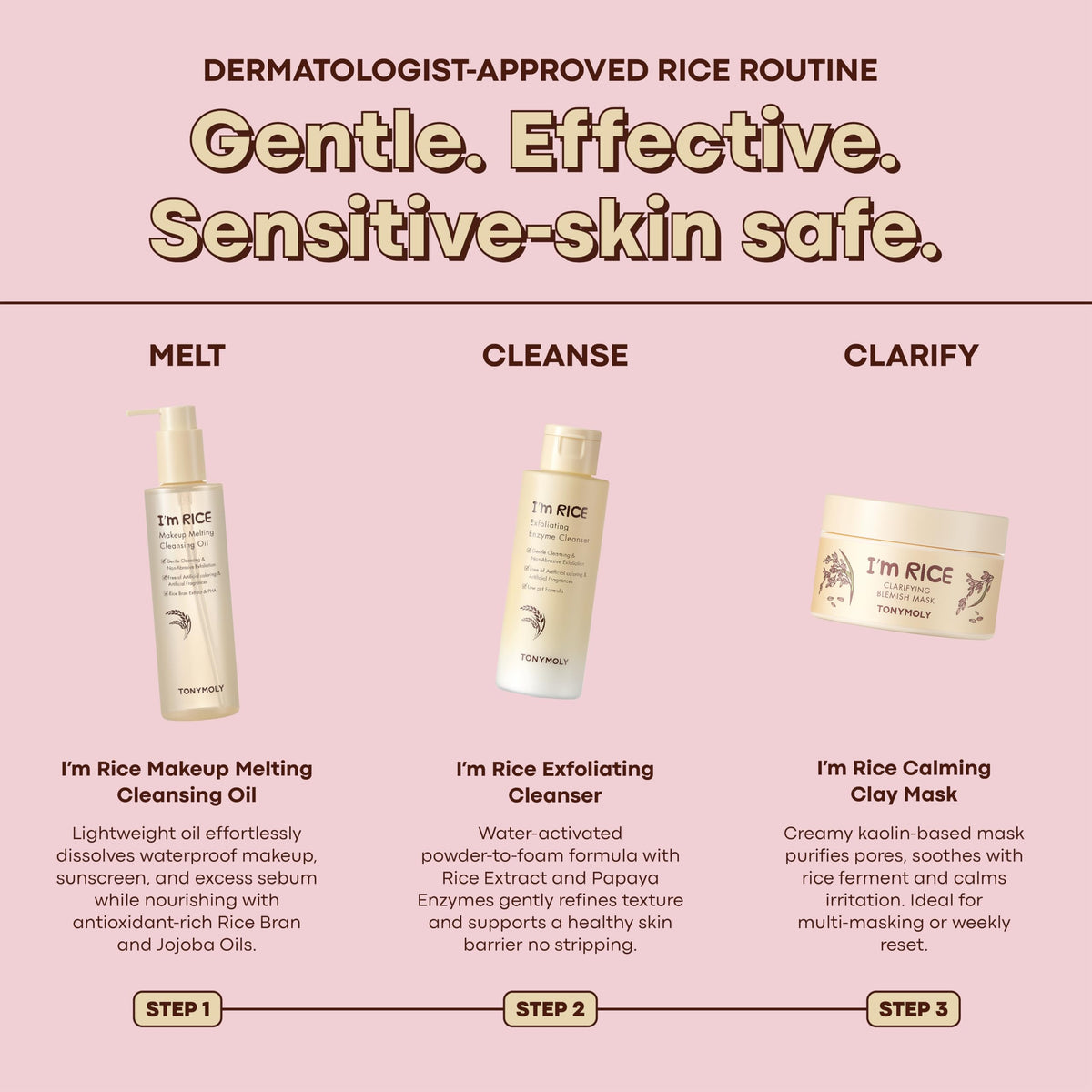 Thistle TONYMOLY I'm Rice Oil Cleanser - Korean PHA Makeup Remover, Non-Comedogenic