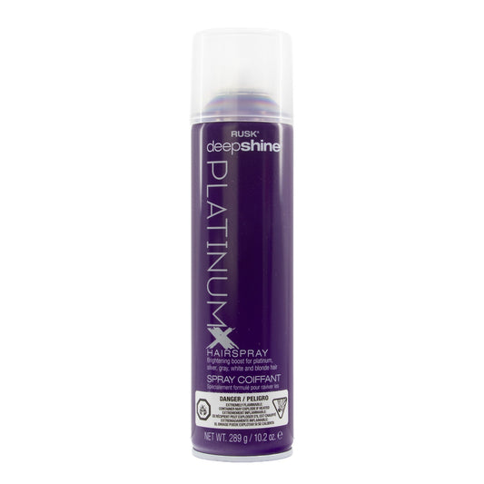 Midnight Blue RUSK Deep Shine Color PLATINUMX Hair Spray (10.2oz)