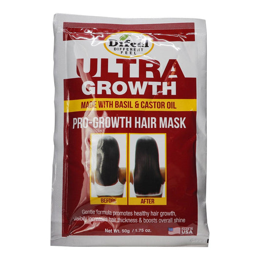 Dark Red Difeel(Sunflower)  Ultra Growth Basil &amp; Castor Oil Hair Growth Hair Mask Packet (1.75oz)