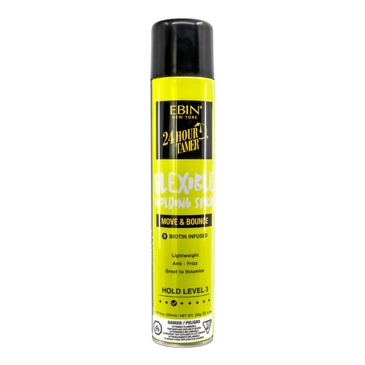 Black EBIN 24 Hour Tamer Flexible Holding Spray [Move &amp; Bounce] (11.97oz)