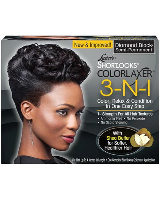 Black PINK Shortlooks Colorlaxer Relaxer Kit [Diamond Black]