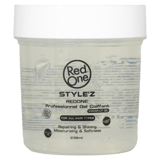 White Smoke RED ONE Style'Z Professional Hair Gel [Coconut Oil]