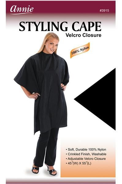 White Smoke ANNIE Styling Cape with Velcro Closure[100% Nylon]