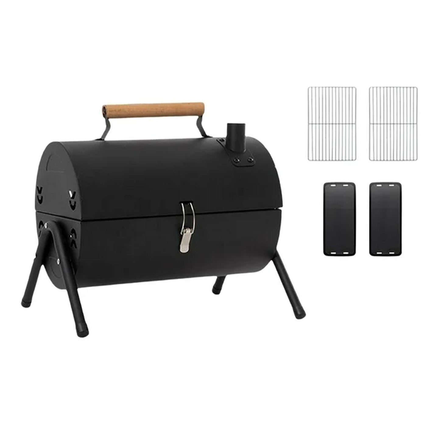 Intervision Double Sided Portable Barbeque Grill - Black
