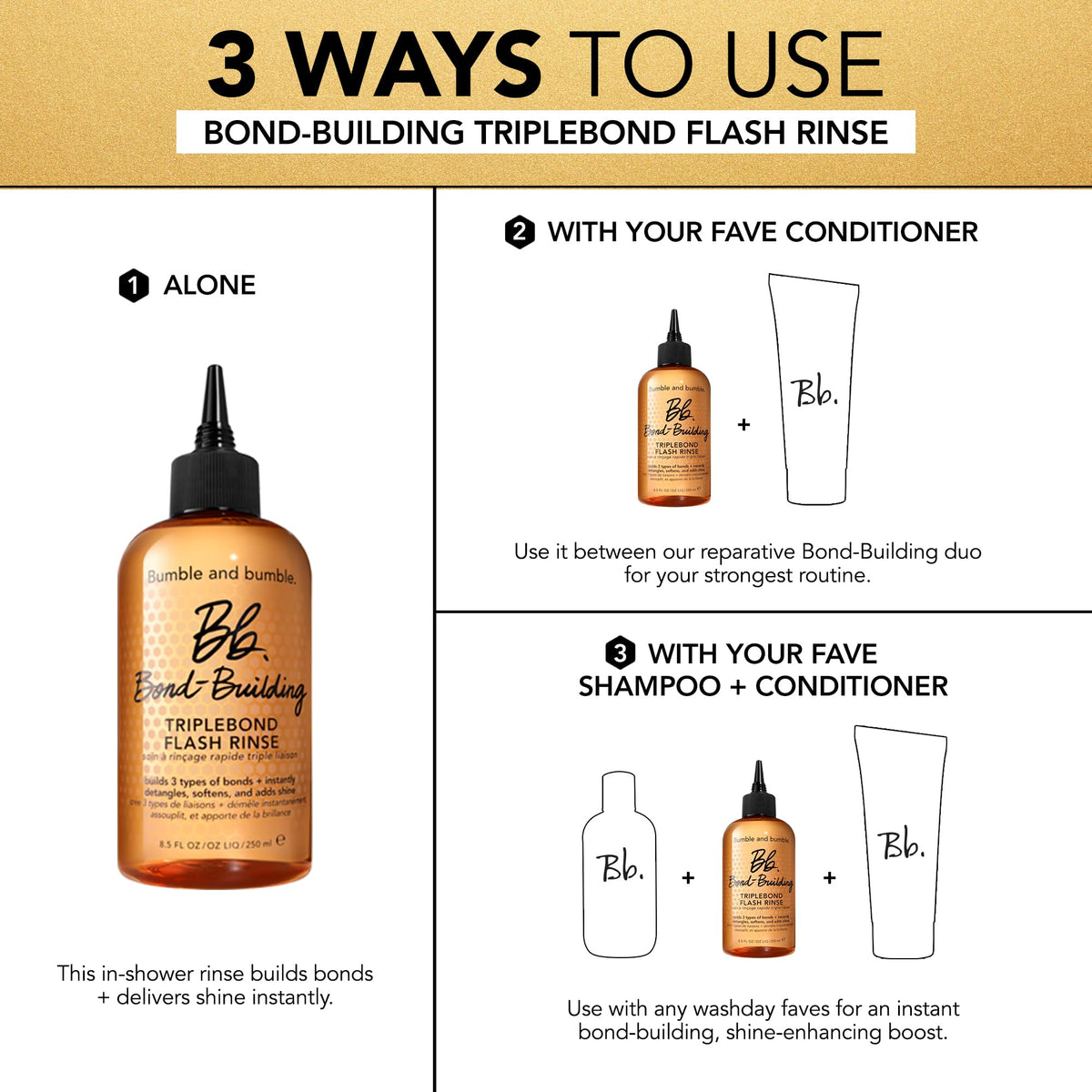 White Smoke Bumble and bumble. Bond-Building TripleBond Flash Rinse For Damaged Hair | Strengthens and Adds 2x Shine | For Damaged Fine to Medium Curly, Wavy, Straight Hair Types