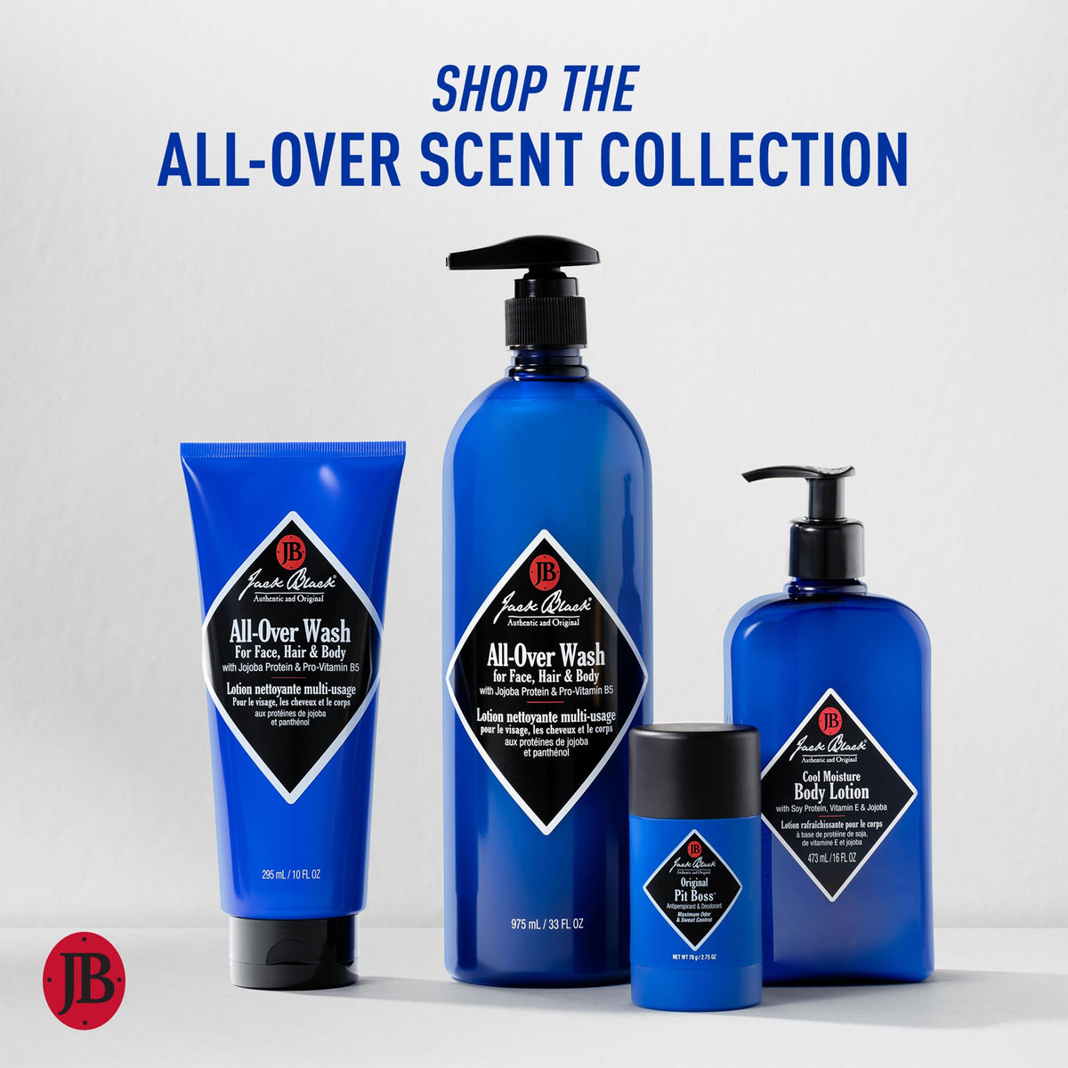 Lavender Jack Black Cool Moisture Body Lotion for Men - Mens Lotion for Dry Skin, Body Cream for Men