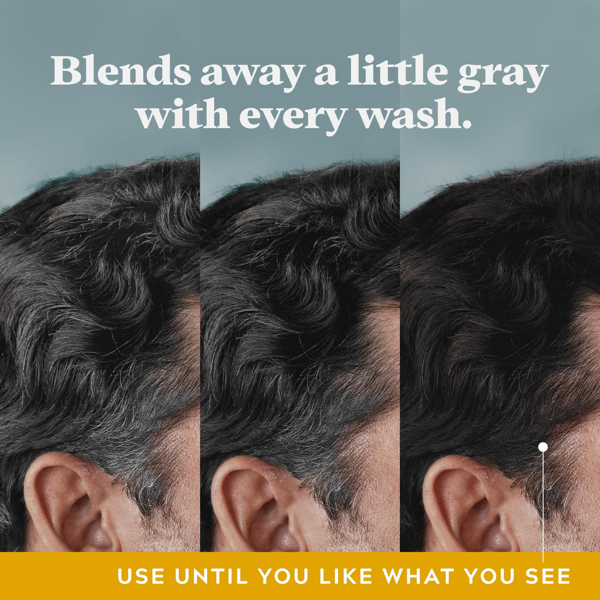 Black Just for Men Control GX Grey Reducing 2-in-1 Shampoo and Conditioner, Gradual Hair Color with Keratin for Stronger Thicker and Healthier Looking Hair, 6 Fl Oz - Pack of 1
