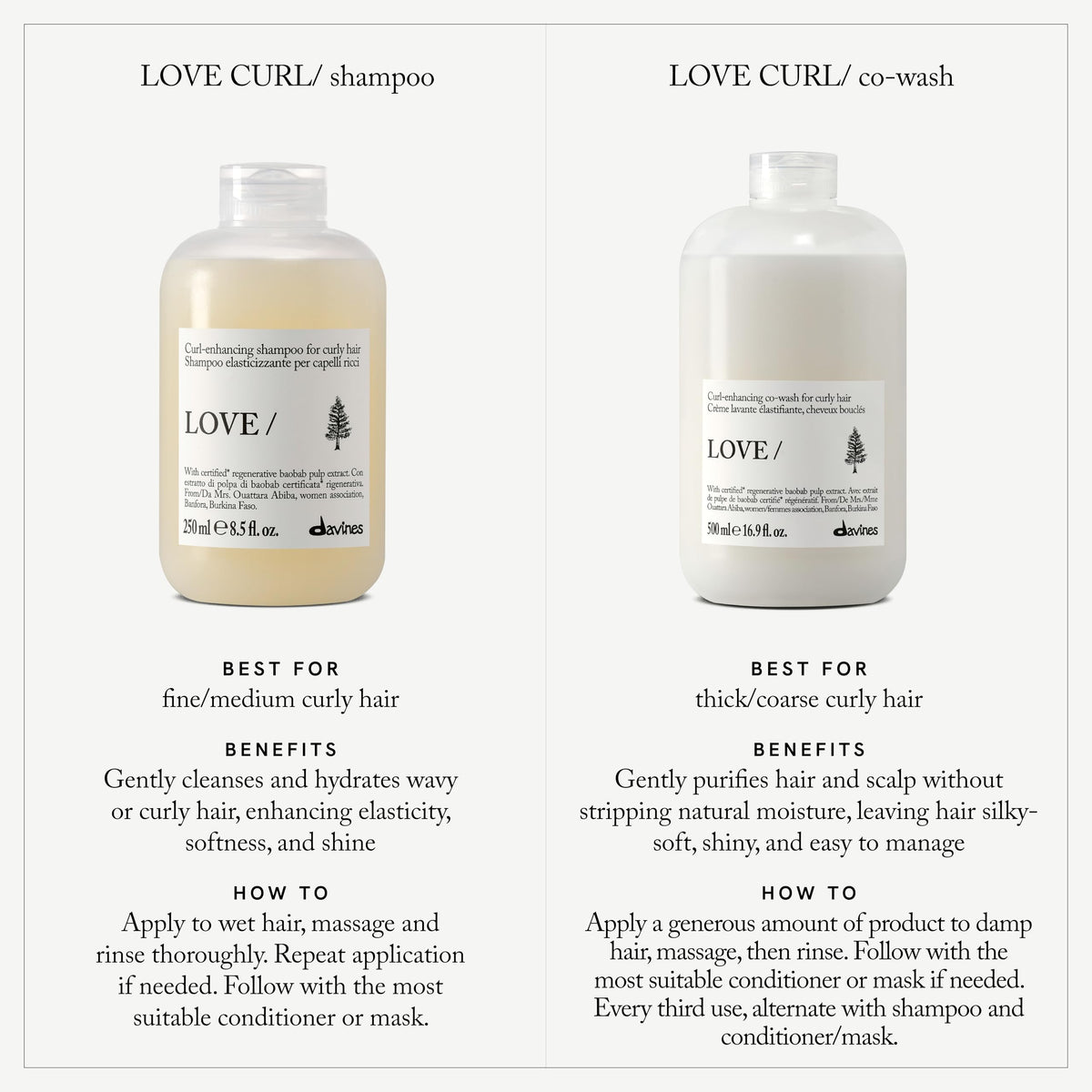 White Smoke Davines LOVE CURL/Co-Wash Low-Lather Cleansing Conditioner For Curly Hair