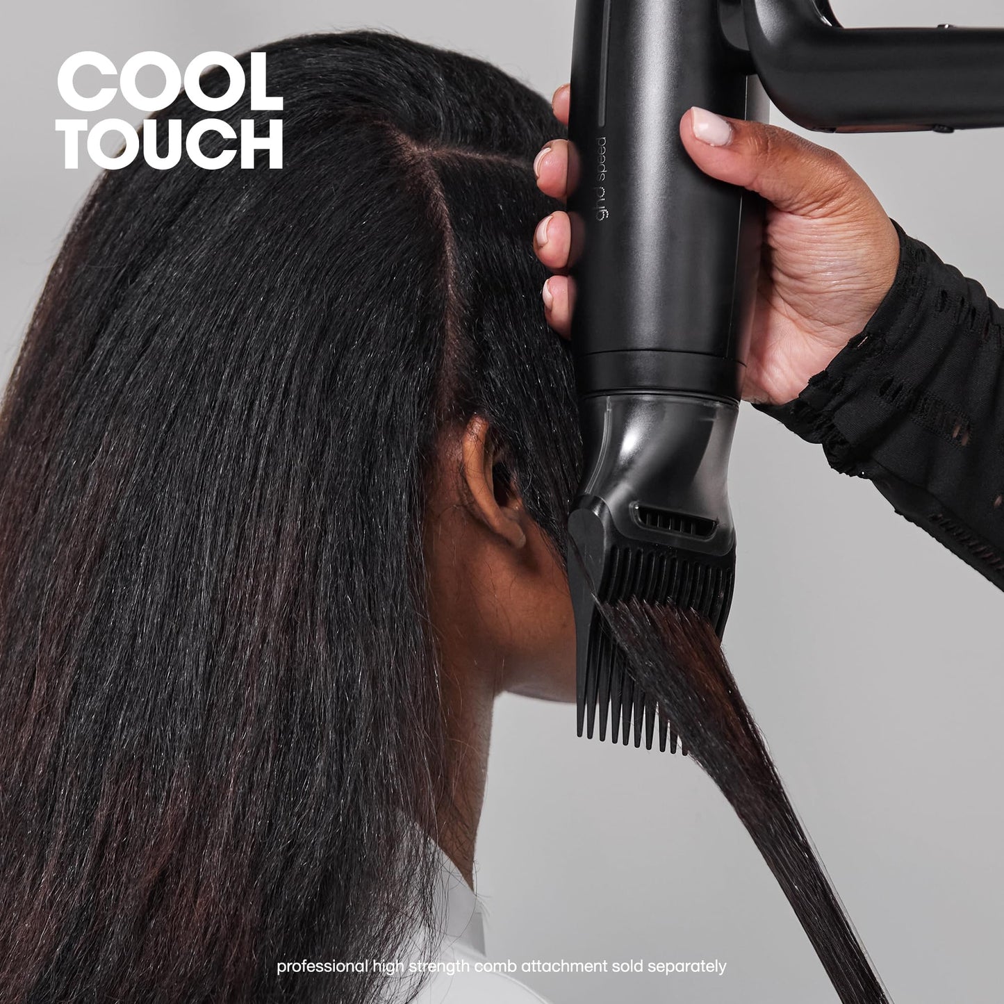 Dark Slate Gray ghd Speed Ionic Hair Dryer in Titanium Black - Fast, Quick, Powerful Blow Dries with Control & No Heat Damage, ghd's Best Blow Dryer - for All Hair Types