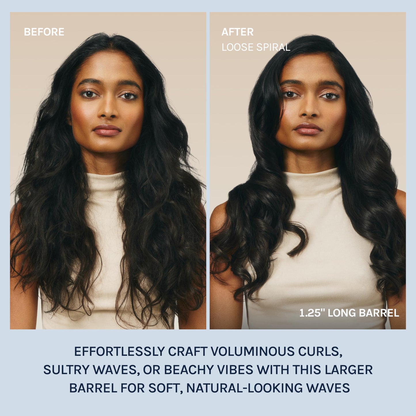 Gray Bio Ionic Long Barrel Styler, 1.25 inch Extended Curling Iron with Moisture Heat Technology & NanoIonic MX, Versatile Curling Wand with Longer Barrel for Medium Sized Defined Curls