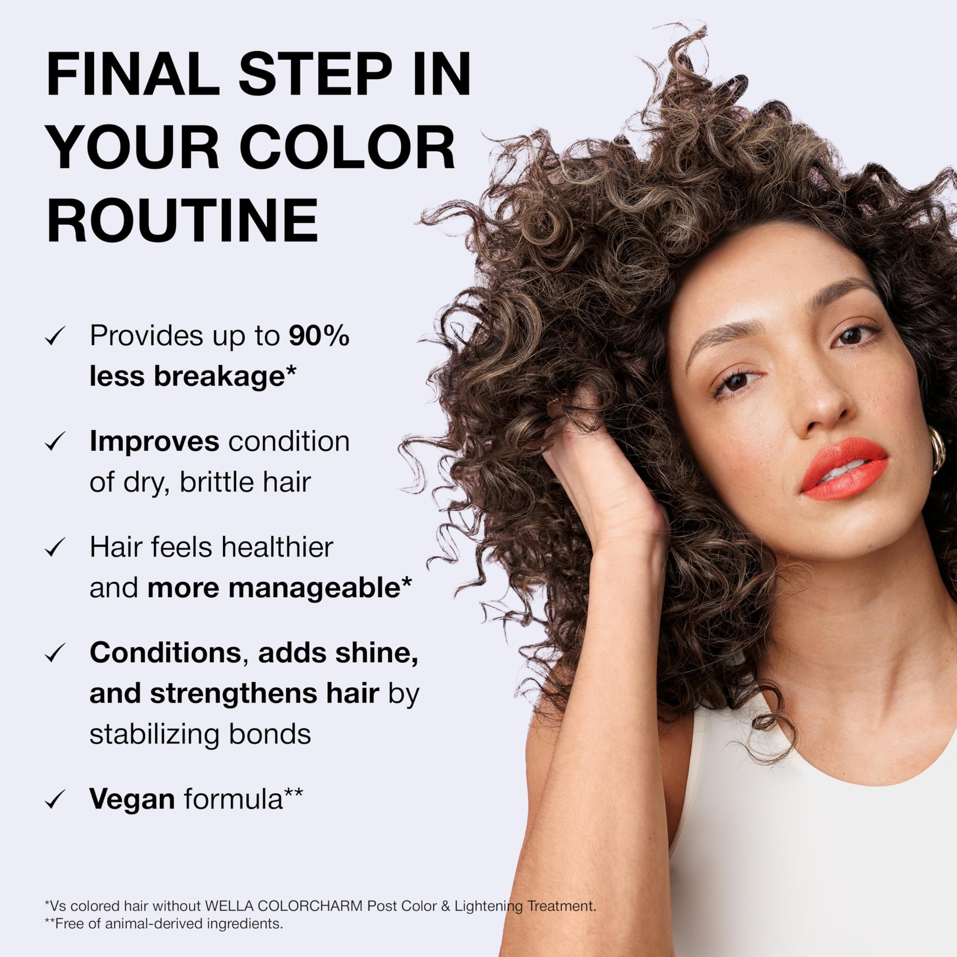 Lavender COLORCHARM Post Color & Lightening Treatment | Bond Building | Conditions, Adds Shine, & Strengths Hair After Coloring | 1 Fl Oz Sachet