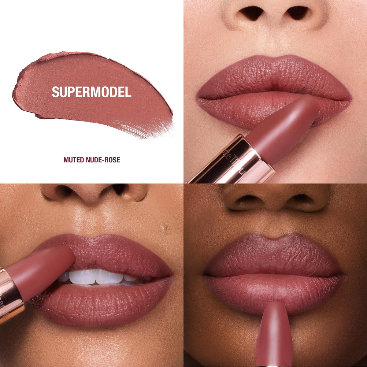 White Smoke Charlotte Tilbury Matte Revolution Lipstick - Long Lasting, Hydrating