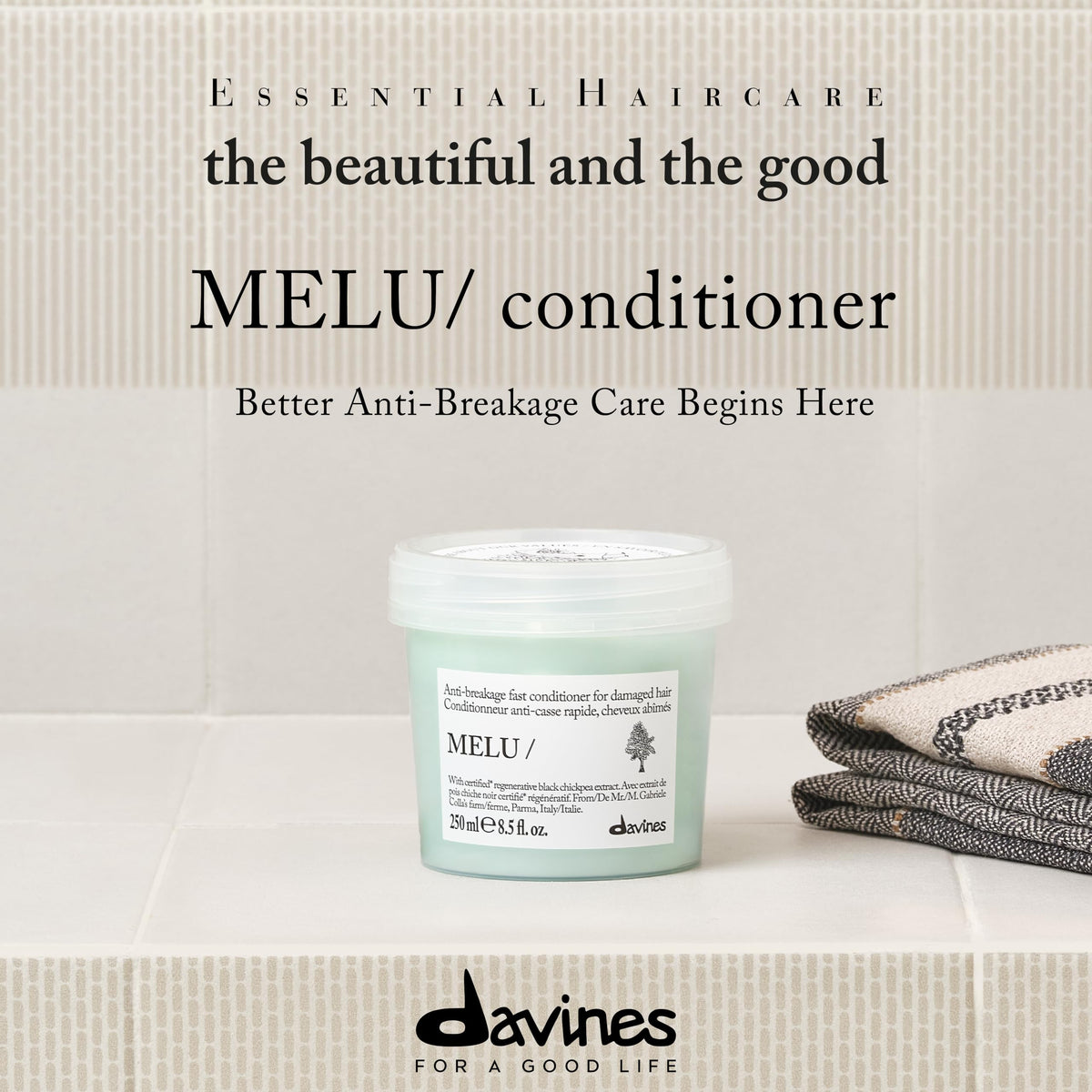 Light Gray MELU/Conditioner Anti-Breakage For Damaged And Long Hair, Travel Size