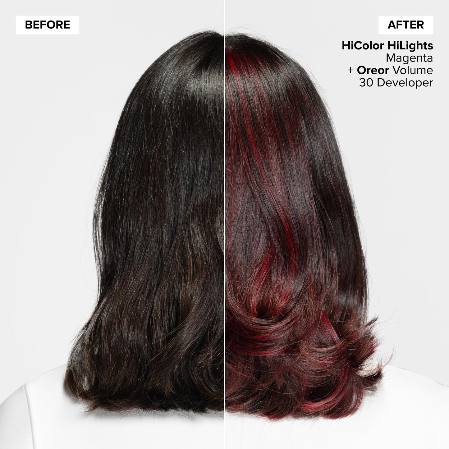 Lavender L'Oréal Technique HiColor Red HiLights - Permanent Hair Color for Dark Hair, Intense Red Highlights, No Pre-Lightening Required, Rich, No-Drip Crème, Quick Processing Time, Magenta