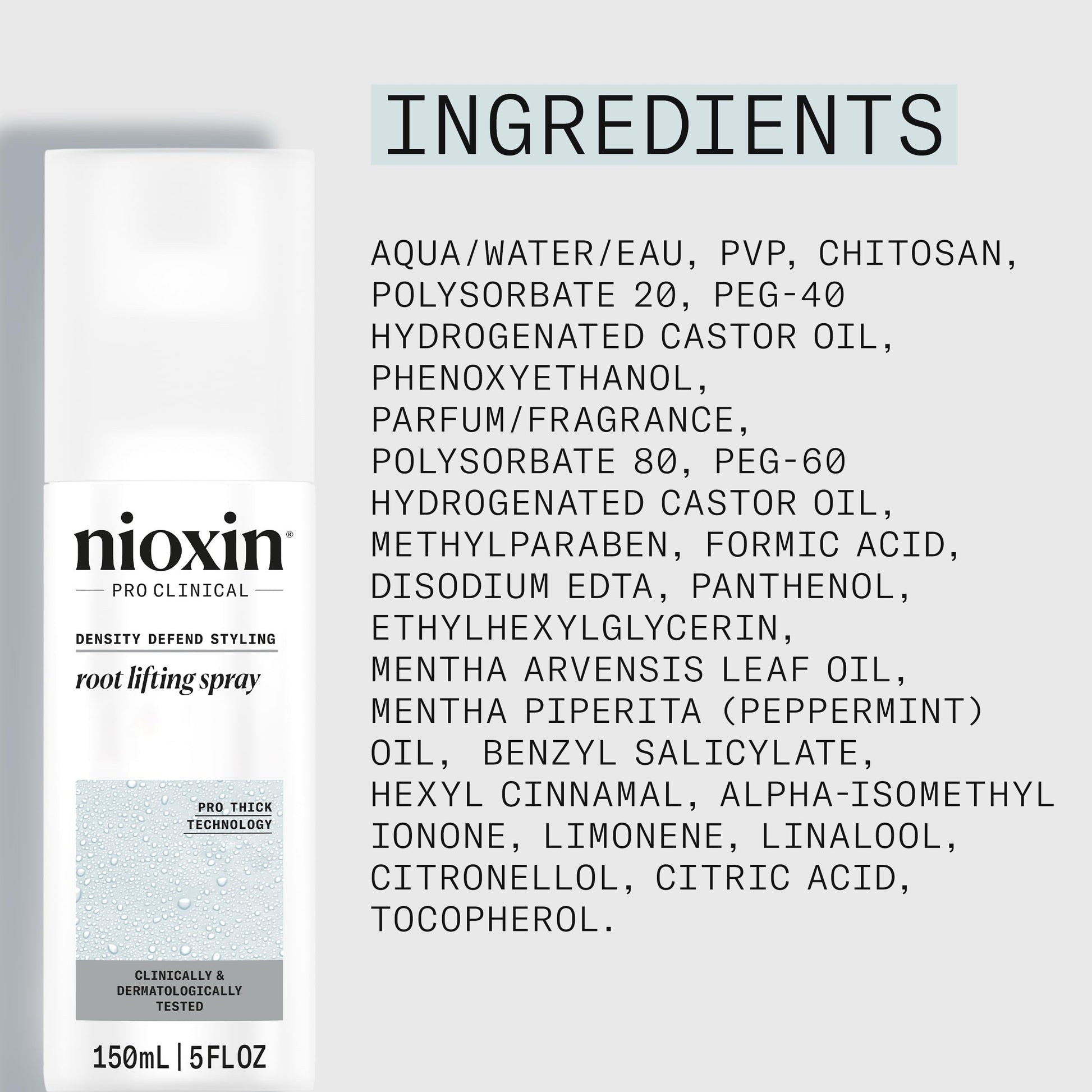 Lavender Nioxin Density Defend Styling Root Lifting Spray | Hair Thickening Spray | Texturizes and Volumizes | 5.1 Fl oz.